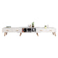 12" - Brede houten tv-standaard, verschuifbare Scandinavische tv-console met 2/3/4 lades