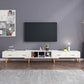 12" - Brede houten tv-standaard, verschuifbare Scandinavische tv-console met 2/3/4 lades