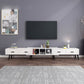 12" - Brede houten tv-standaard, verschuifbare Scandinavische tv-console met 2/3/4 lades