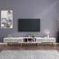 12" - Brede houten tv-standaard, verschuifbare Scandinavische tv-console met 2/3/4 lades