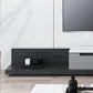 TV-Ständer im zeitgenössischen Stil, graue TV-Konsole mit Schubladen für das Wohnzimmer