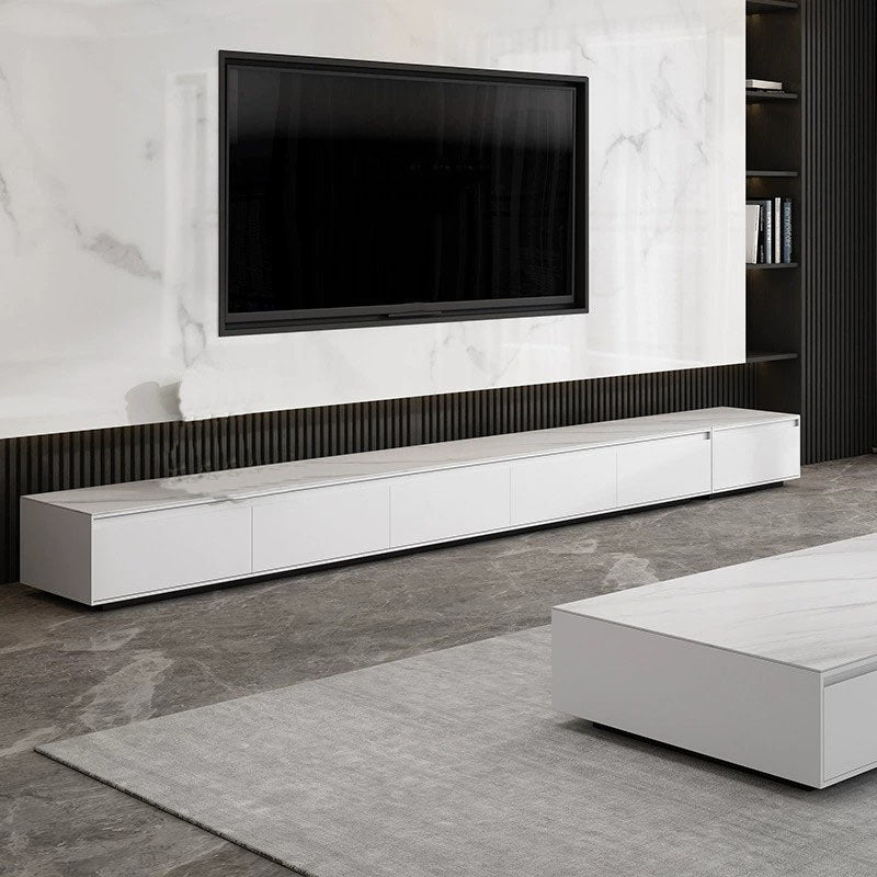 Stone Top Media Stand with Drawers Modern TV Media Console for Home Clearhalo 'furn' 'furn_tv_stands_entertainment_centers' 'Furniture' 'Living Room Furniture' 'TV Stands & Entertainment Centers' 'TV Stands & Media Storage Furniture' 'tv_stands_entertainment_centers' 5534924