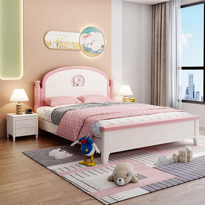 Modern Arched Panel Headboard Standard Bed with Legs in Rubberwood Single Bed Unavailable Clearhalo 'Bedroom Furniture' 'Beds' 'furn' 'furn_beds' 'Furniture' 5534957