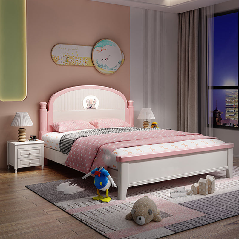 Modern Arched Panel Headboard Standard Bed with Legs in Rubberwood Queen Single Bed Unavailable Clearhalo 'Bedroom Furniture' 'Beds' 'furn' 'furn_beds' 'Furniture' 5534964