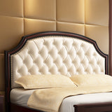 Traditional Scooped Panel Headboard Standard Bed with Button-tufted