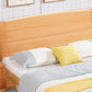Scandinavian Beech Wood Bed with Legs and Sleigh Headboard in Natural Clearhalo 'Bedroom Furniture' 'Beds' 'furn' 'furn_beds' 'Furniture' 5535061