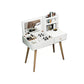 Modern Wood Flip-top Vanity Set 29.53" H Vanity Desk in White Makeup Vanity 31"L x 16"W x 30"H Unavailable Clearhalo 'Bedroom Furniture' 'furn' 'furn_makeup_vanities' 'Furniture' 'Makeup Vanities' 'makeup_vanities' 5535529