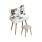 Modern Wood Flip-top Vanity Set 29.53" H Vanity Desk in White Makeup Vanity & Stools 24"L x 16"W x 30"H Gray Clearhalo 'Bedroom Furniture' 'furn' 'furn_makeup_vanities' 'Furniture' 'Makeup Vanities' 'makeup_vanities' 5535533