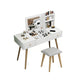 Modern Wood Flip-top Vanity Set 29.53" H Vanity Desk in White Makeup Vanity & Stools 39.4"L x 15.7"W x 29.5"H Gray Clearhalo 'Bedroom Furniture' 'furn' 'furn_makeup_vanities' 'Furniture' 'Makeup Vanities' 'makeup_vanities' 5535535