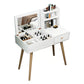 Modern Wood Flip-top Vanity Set 29.53" H Vanity Desk in White Clearhalo 'Bedroom Furniture' 'furn' 'furn_makeup_vanities' 'Furniture' 'Makeup Vanities' 'makeup_vanities' 5535536