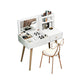 Modern Wood Flip-top Vanity Set 29.53" H Vanity Desk in White Makeup Vanity & Stools 31"L x 16"W x 30"H Gold Clearhalo 'Bedroom Furniture' 'furn' 'furn_makeup_vanities' 'Furniture' 'Makeup Vanities' 'makeup_vanities' 5535539