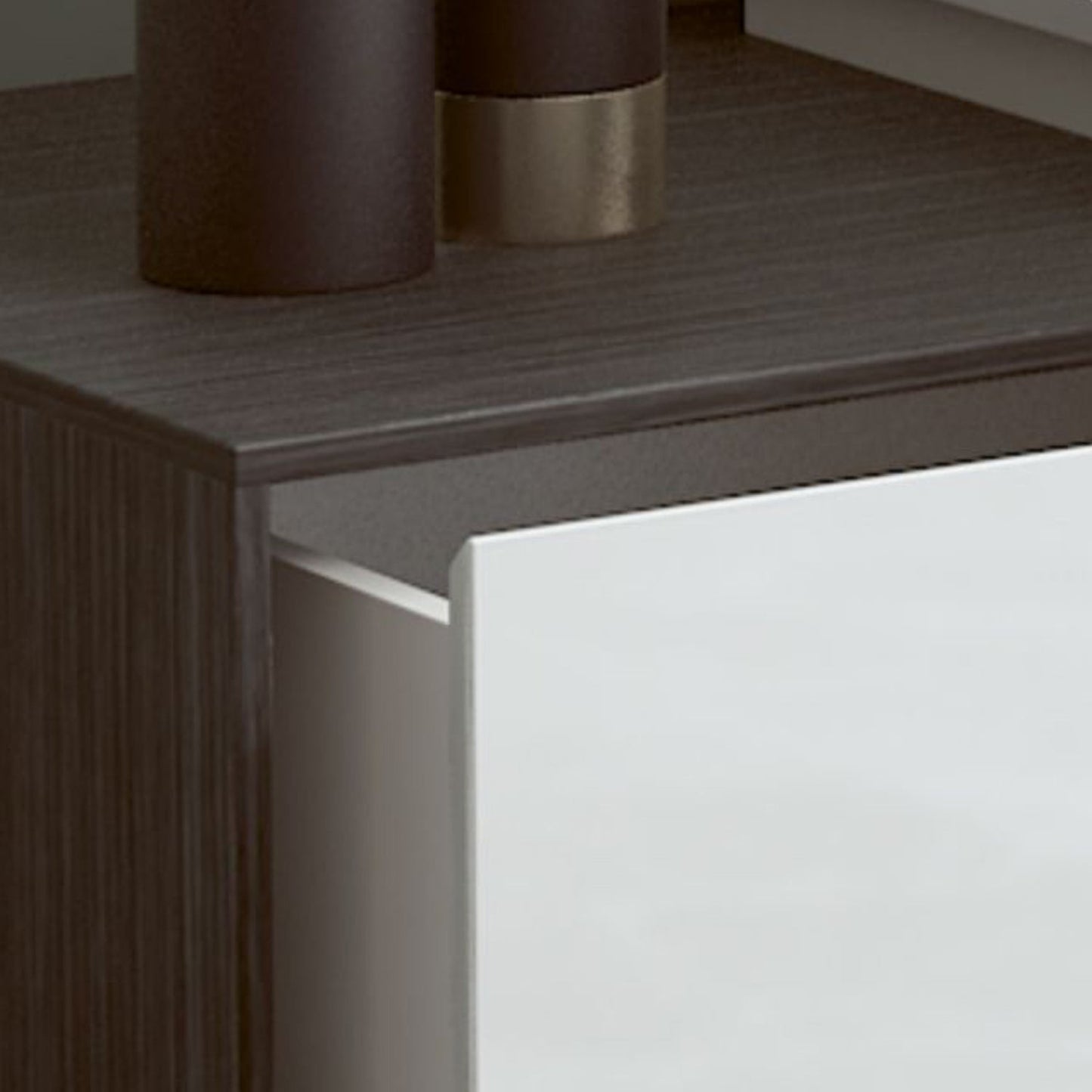 Moderno 4 cassetti da toeletta da toeletta da toeletta 28,94 "h bianco con sgabello