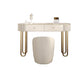 Beige Vanity Dressing Table Set Glossy Finish Dresser with Wood Drawers