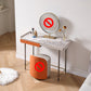 1 Drawer Glam Makeup Vanity Set Solid Wood Dressing Table with Slate Top