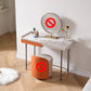 1 Drawer Glam Makeup Vanity Set Solid Wood Dressing Table with Slate Top