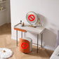 1 Drawer Glam Makeup Vanity Set Solid Wood Dressing Table with Slate Top