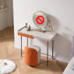 1 Drawer Glam Makeup Vanity Set Solid Wood Dressing Table with Slate Top