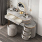 Glam Wood Vanity Dressing Table Gray Vanity Makeup Table Set with Drawer Clearhalo 'Bedroom Furniture' 'furn' 'furn_makeup_vanities' 'Furniture' 'Makeup Vanities' 'makeup_vanities' 5535623