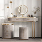 Glam Wood Vanity Dressing Table Gray Vanity Makeup Table Set with Drawer Clearhalo 'Bedroom Furniture' 'furn' 'furn_makeup_vanities' 'Furniture' 'Makeup Vanities' 'makeup_vanities' 5535627