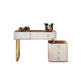Glam Wooden Makeup Vanity Desk 6 Drawer Beige Dressing Table