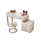 Glam Wooden Makeup Vanity Desk 6 Drawer Beige Dressing Table