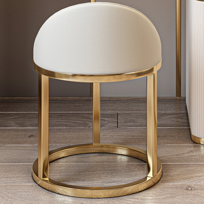 Glam Wooden Makeup Vanity Desk 6 Drawer Beige Dressing Table