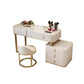 Glam Wooden Makeup Vanity Desk 6 Drawer Beige Dressing Table