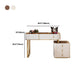 Glam Wooden Makeup Vanity Desk 6 Drawer Beige Dressing Table