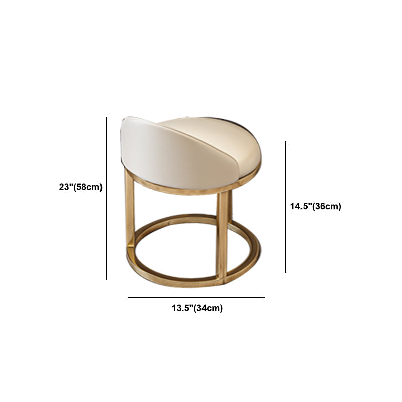 Glam Wooden Makeup Vanity Desk 6 Drawer Beige Dressing Table