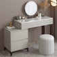 Contemporary Slate Top Vanity Dressing Table Wood 4 Drawer Vanity Set