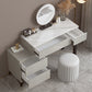 Contemporary Slate Top Vanity Dressing Table Wood 4 Drawer Vanity Set
