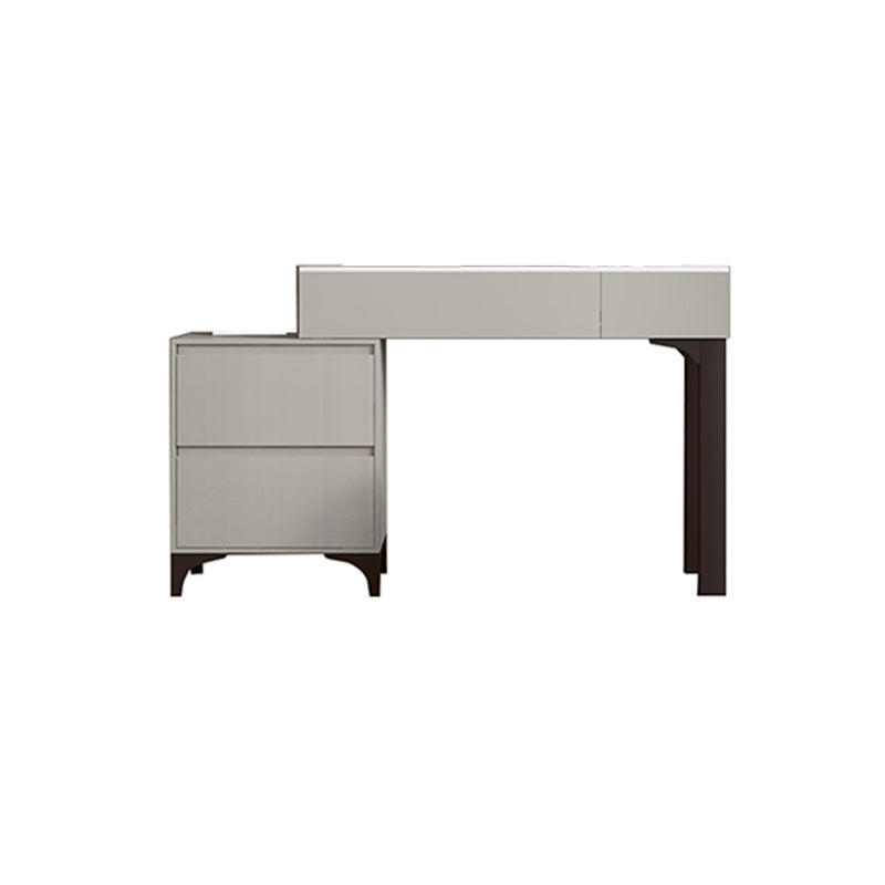 Contemporary Slate Top Vanity Dressing Table Wood 4 Drawer Vanity Set