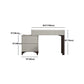Contemporary Slate Top Vanity Dressing Table Wood 4 Drawer Vanity Set