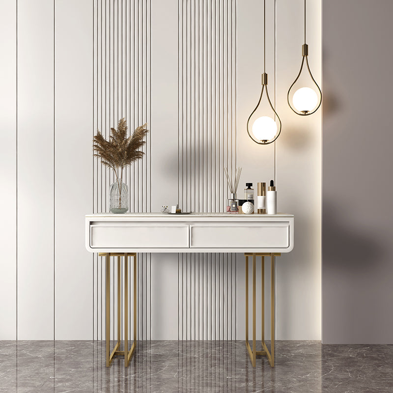 Vanité de maquillage luxueuse en pierre supérieure avec 2/4 tiroirs de rangement