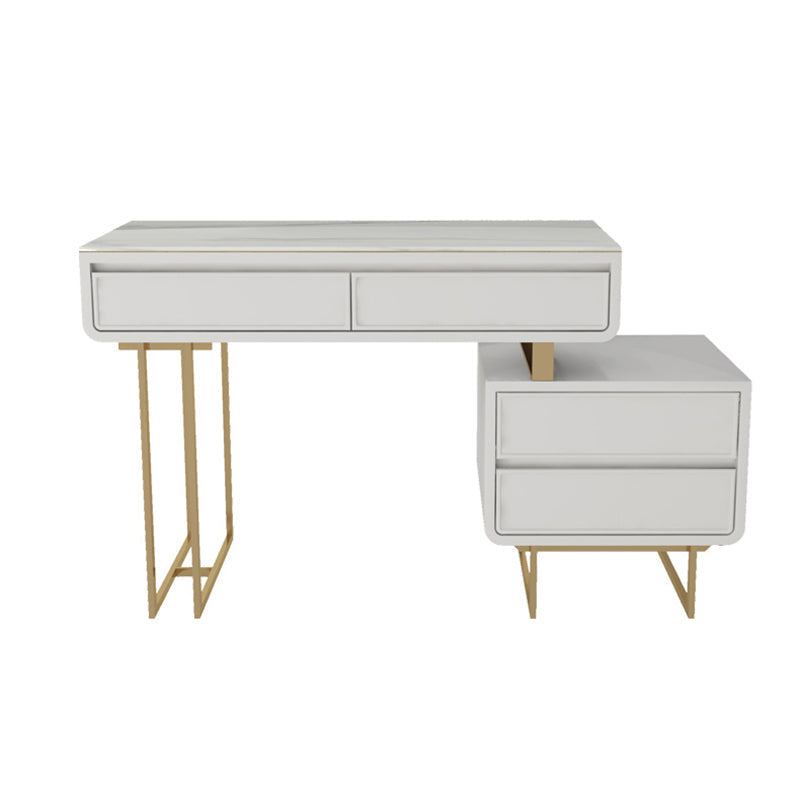 Vanité de maquillage luxueuse en pierre supérieure avec 2/4 tiroirs de rangement