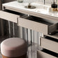 Vanité de maquillage luxueuse en pierre supérieure avec 2/4 tiroirs de rangement