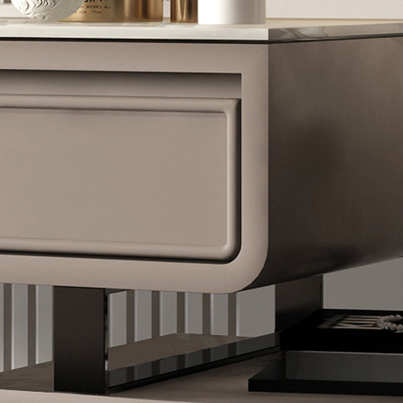 Vanité de maquillage luxueuse en pierre supérieure avec 2/4 tiroirs de rangement