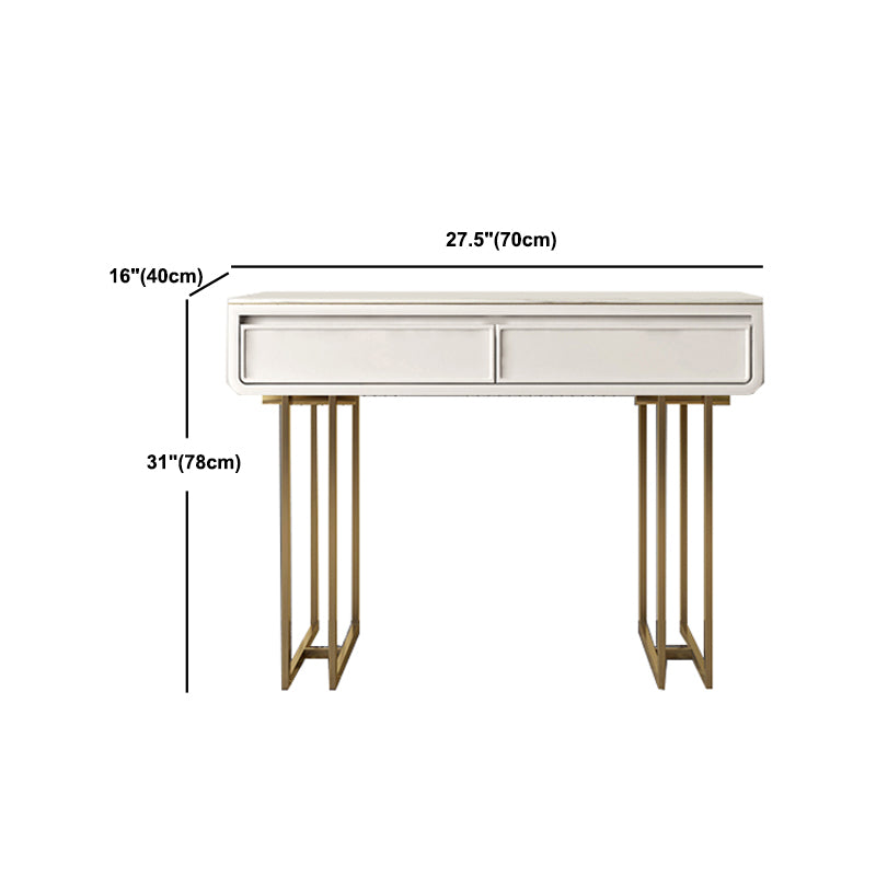 Vanité de maquillage luxueuse en pierre supérieure avec 2/4 tiroirs de rangement