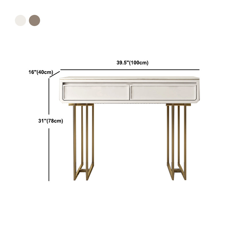 Vanité de maquillage luxueuse en pierre supérieure avec 2/4 tiroirs de rangement