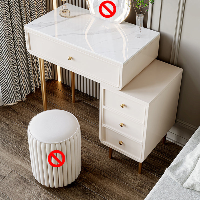 Luxurious Vanity Makeup Dressing Table Solid Wood Dresser with Metal Legs Clearhalo 'Bedroom Furniture' 'furn' 'furn_makeup_vanities' 'Furniture' 'Makeup Vanities' 'makeup_vanities' 5535726