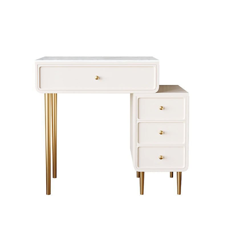 Luxurious Vanity Makeup Dressing Table Solid Wood Dresser with Metal Legs Clearhalo 'Bedroom Furniture' 'furn' 'furn_makeup_vanities' 'Furniture' 'Makeup Vanities' 'makeup_vanities' 5535727