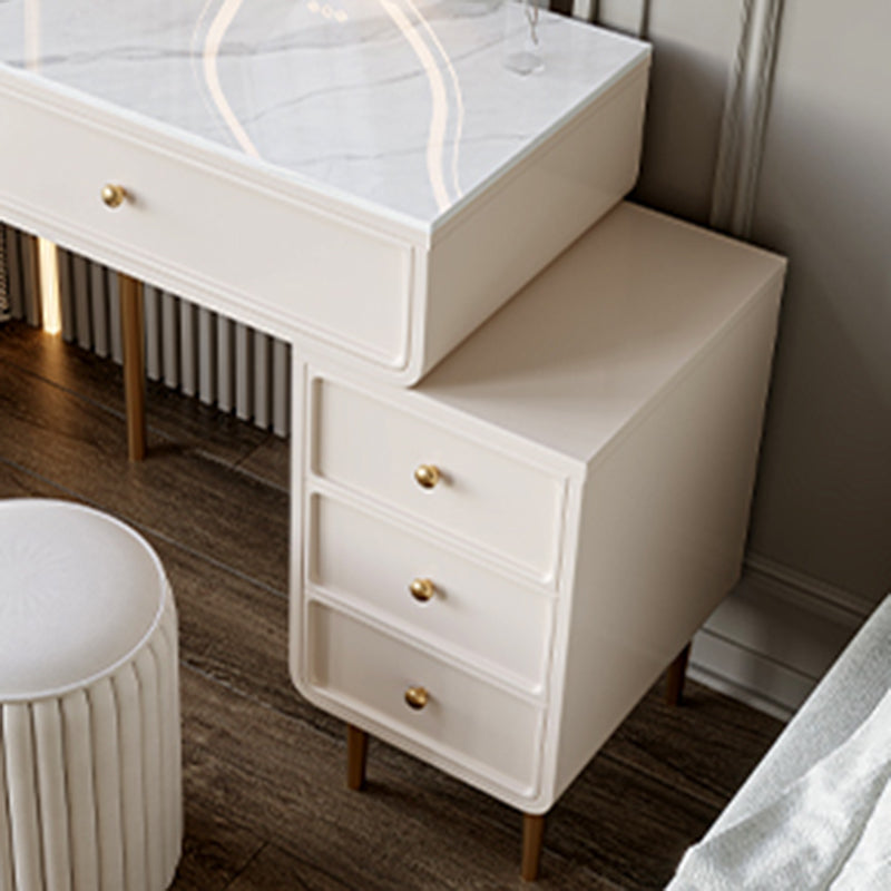 Luxurious Vanity Makeup Dressing Table Solid Wood Dresser with Metal Legs Clearhalo 'Bedroom Furniture' 'furn' 'furn_makeup_vanities' 'Furniture' 'Makeup Vanities' 'makeup_vanities' 5535729