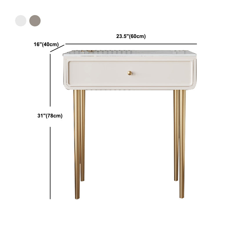 Luxurious Vanity Makeup Dressing Table Solid Wood Dresser with Metal Legs Clearhalo 'Bedroom Furniture' 'furn' 'furn_makeup_vanities' 'Furniture' 'Makeup Vanities' 'makeup_vanities' 5535737