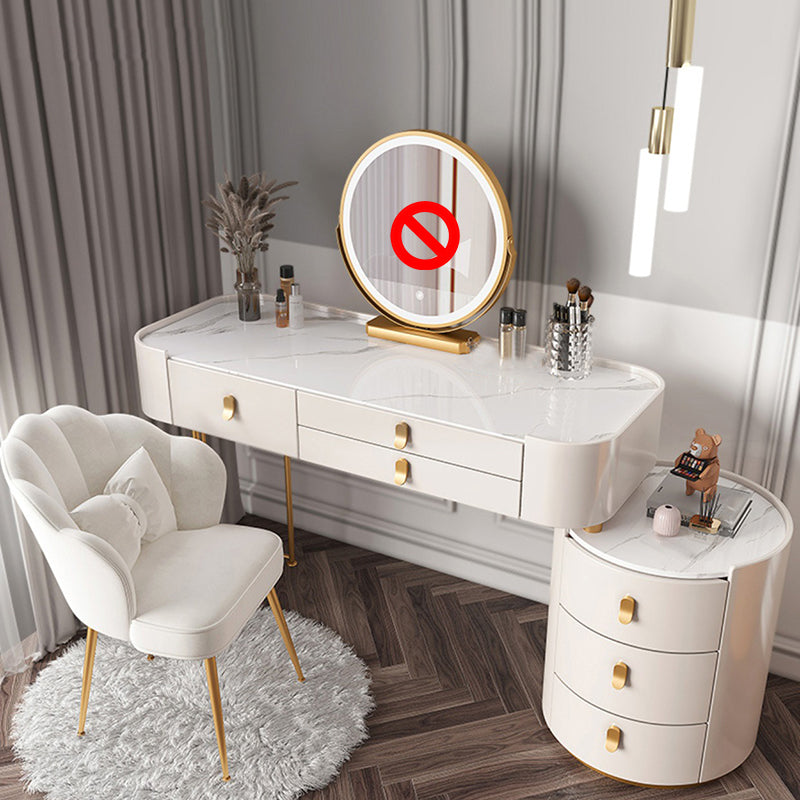 Tavolo da toeletta da toeletta per vanità in legno contemporaneo set di vetro/tavolo da trucco in ardesia