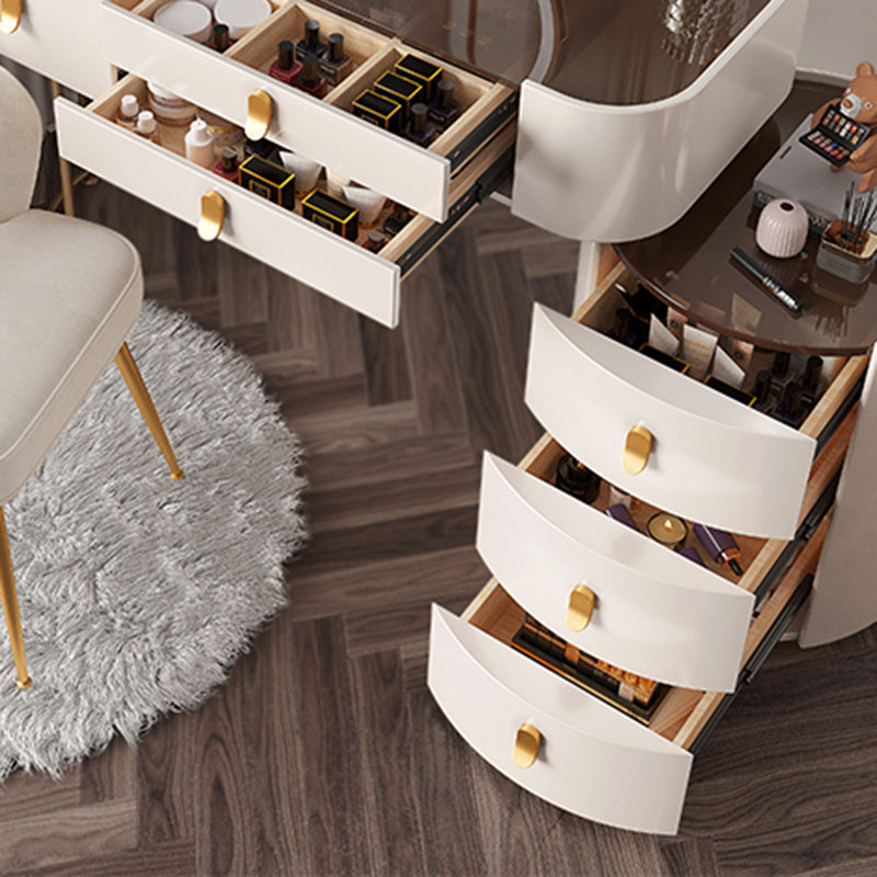 Tavolo da toeletta da toeletta per vanità in legno contemporaneo set di vetro/tavolo da trucco in ardesia