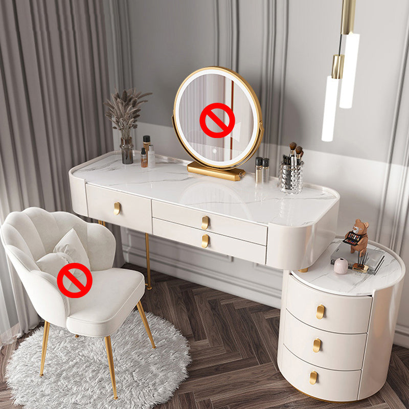 Tavolo da toeletta da toeletta per vanità in legno contemporaneo set di vetro/tavolo da trucco in ardesia