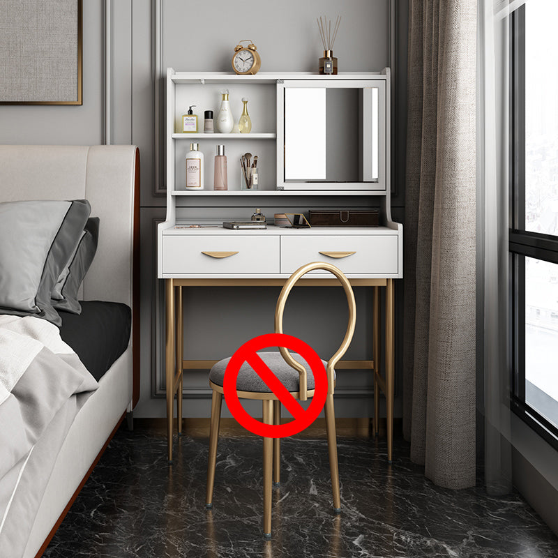 15,74 "W x 53.14" H Tabouret de caisse de maquillage Ensemble avec tiroirs pour salle de bain