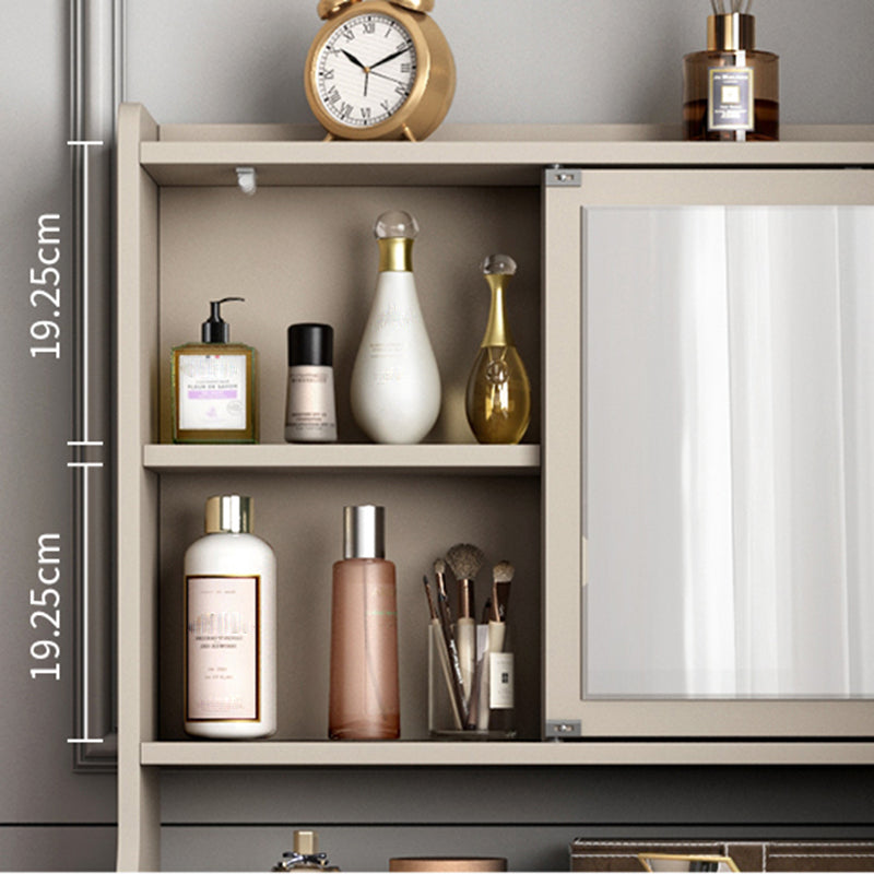 15,74 "W x 53.14" H Tabouret de caisse de maquillage Ensemble avec tiroirs pour salle de bain