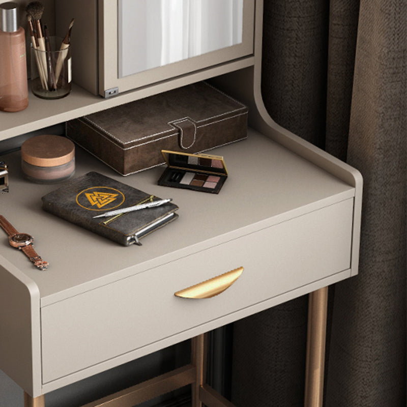 15,74 "W x 53.14" H Tabouret de caisse de maquillage Ensemble avec tiroirs pour salle de bain