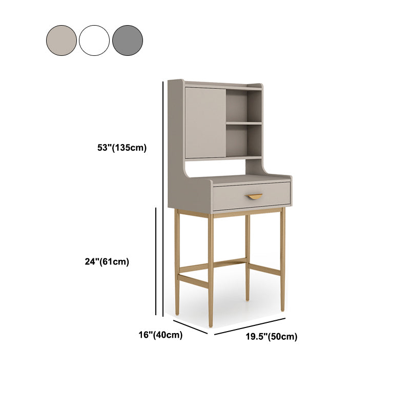 15,74 "W x 53.14" H Tabouret de caisse de maquillage Ensemble avec tiroirs pour salle de bain